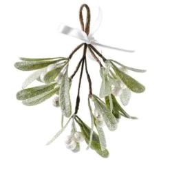 Online Christmas Forever ORN MISTLETOE 8″ HANGING W/ GLITTER