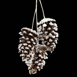 Sale Christmas Forever ORN PINE CONES 16″ NATURAL W/ ICE & SNOW 3 CONES