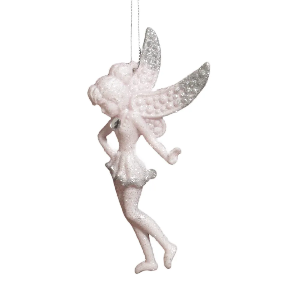Best Christmas Forever ORN PINK FAIRY 5.5″ W/ JEWEL & GLITTER