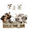 Best Christmas Forever ORN PLUSH MOOSE, BEAR & MOUSE PLUSH 5″ CREAM/NATURAL 3 ASSTD.