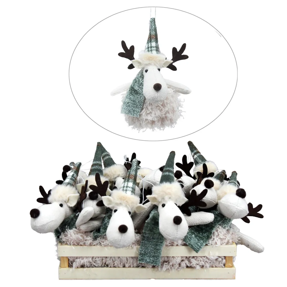 Best Christmas Forever ORN PLUSH MOOSE PLUSH 4.5″ RED/GREEN/GRAY 2 ASSTD.
