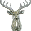 Clearance Christmas Forever ORN SILVER DEER HEAD 13″ ANTIQUE FINISH