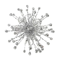 Christmas Forever ORN STAR BURST 10″ W/ SILVER GLTR