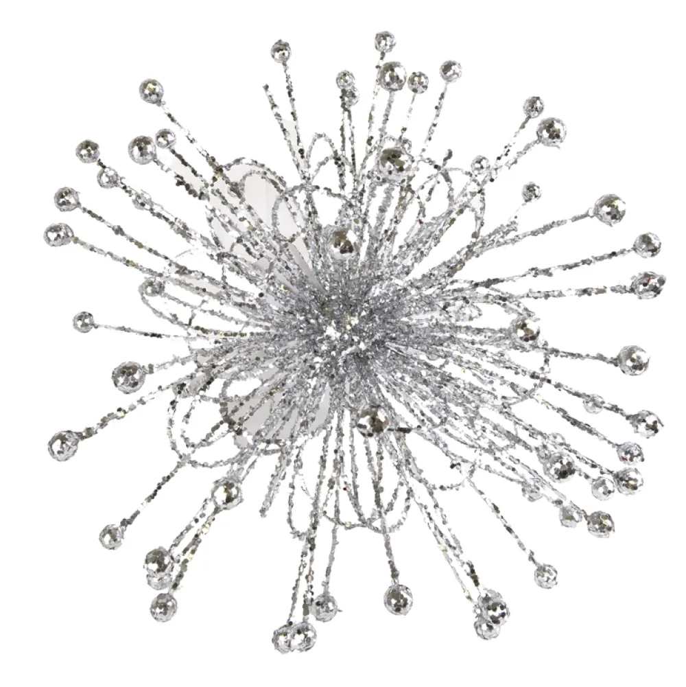 Best Christmas Forever ORN STAR BURST 16″ W/ SILVER GLTR