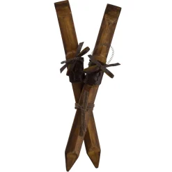 Hot Christmas Forever ORN WINTER WOODEN SKI’S 8.5″ NATURAL