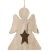 Outlet Christmas Forever ORN WOODEN ANGEL 6″ NATURAL WITH STAR