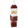 Hot Christmas Forever ORN WOODEN BLOCKS 5.5″ RED SANTA