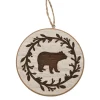 Sale Christmas Forever ORN WOODEN DISC 3″ NATURAL WITH BEAR