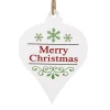 Outlet Christmas Forever ORN WOODEN FINIAL 4″ W/ RED/ GREEN MERRY CHRISTMAS PRINT