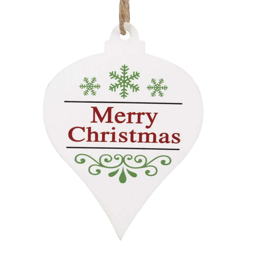 Outlet Christmas Forever ORN WOODEN FINIAL 4″ W/ RED/ GREEN MERRY CHRISTMAS PRINT