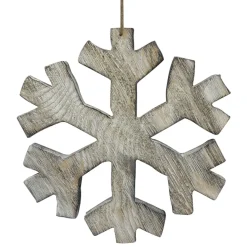 Christmas Forever ORN WOODEN SNOWFLAKE 11″ BIRCH LOOK NATURAL COLOR