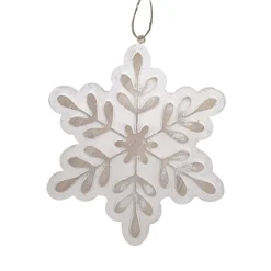Hot Christmas Forever ORN WOODEN SNOWFLAKE 6.5″ NATURAL/WHITEWASHED
