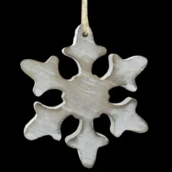 Sale Christmas Forever ORN WOODEN SNOWFLAKE 4.25″ WHITE WASHED
