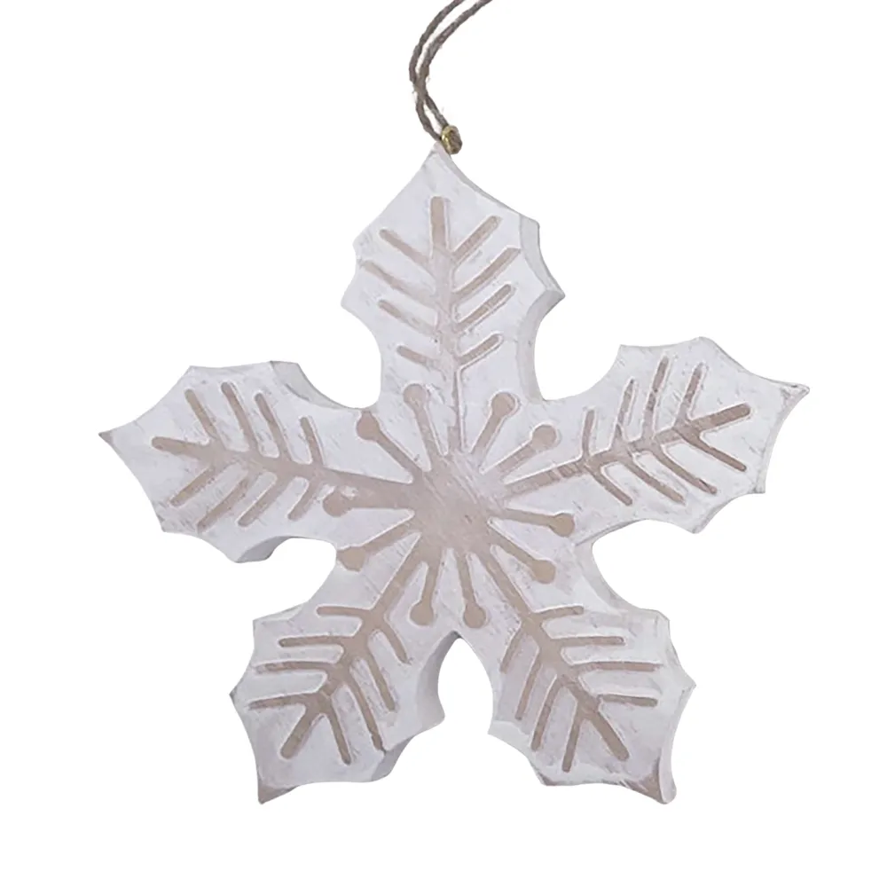 Online Christmas Forever ORN WOODEN SNOWFLAKE 5.5″ WHITEWASHED/NATURAL
