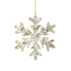 Hot Christmas Forever ORN WOODEN SNOWFLAKE 8″ WOOD/BIRCH LOOK W/GLTR