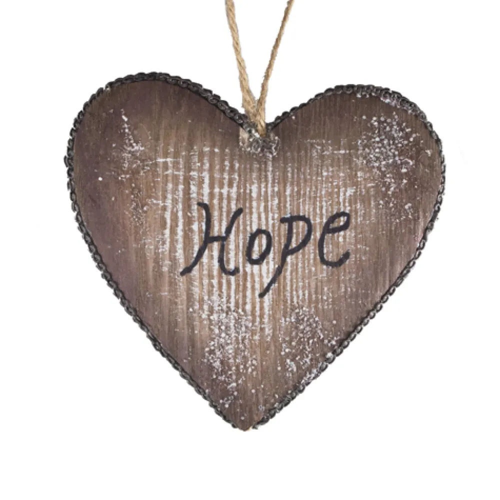 Best Christmas Forever ORN WOOD-LOOK HEART 5″ (HOPE)