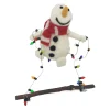 Online Christmas Forever ORN WOOL SNOWMAN 6″X2″X2″ HOLDING XMAS LIGHTS MULTI