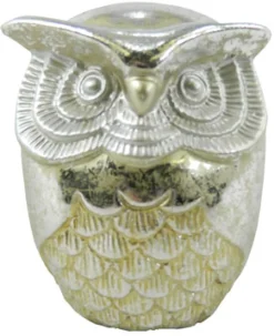 Hot Christmas Forever OWL 4.5″ ANTIQUE SILVER