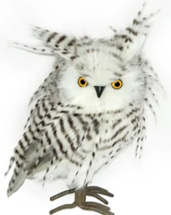 Best Christmas Forever OWL GRAY/WHITE 8″ LONG HAIR STANDING