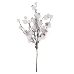 Sale Christmas Forever PICK BERRY 12″ WHITE SNOW BERRY W/ SNOW FROSTING