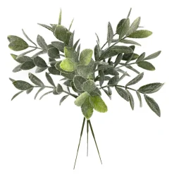 Hot Christmas Forever PICK MISTLETOE FROSTED 9.5″ GREEN