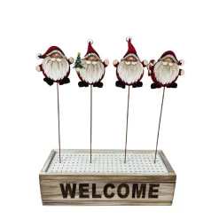 Discount Christmas Forever PICK WOODEN SANTA 4 STYLES 12″ WITH DISPLAY BOX