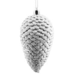 Discount Christmas Forever PINE CONE 120MM MATT SILVER