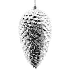 New Christmas Forever PINE CONE 180MM SHINY SILVER