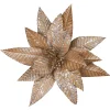 Clearance Christmas Forever POINSETTIA HEAD COFFEE 12″ VELVET W/ SILVER FOIL & CLIP