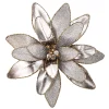 Christmas Forever POINSETTIA HEAD PLATINUM COPPER 11″ METALLIC W/ CLIP
