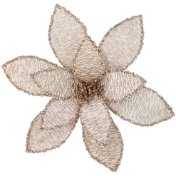Outlet Christmas Forever POINSETTIA HEAD ROSE GOLD 12″ METALLIC W/ CLIP