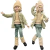 New Christmas Forever POSABLE BOY/GIRL 19″ BEIGE/MINT GREEN 2 ASSTD.