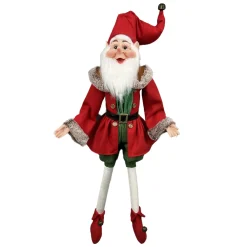 Hot Christmas Forever POSABLE ELF 36″ RED/GREEN/BROWN