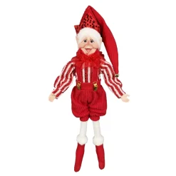 Online Christmas Forever POSABLE ELF 18″ RED/WHITE