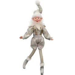 New Christmas Forever POSABLE ELF BOY 18″ CHAMPAGNE/SILVER