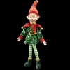 Best Christmas Forever POSABLE ELF BOY 10″ GREEN SEQUIN OUTFIT