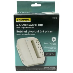 Outlet Christmas Forever POWER WALL TAP 6-OUTLET SWIVEL W/SURGE WHITE