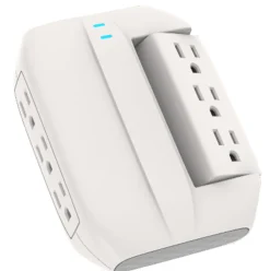 Outlet Christmas Forever POWER WALL TAP 6-OUTLET SWIVEL W/SURGE WHITE