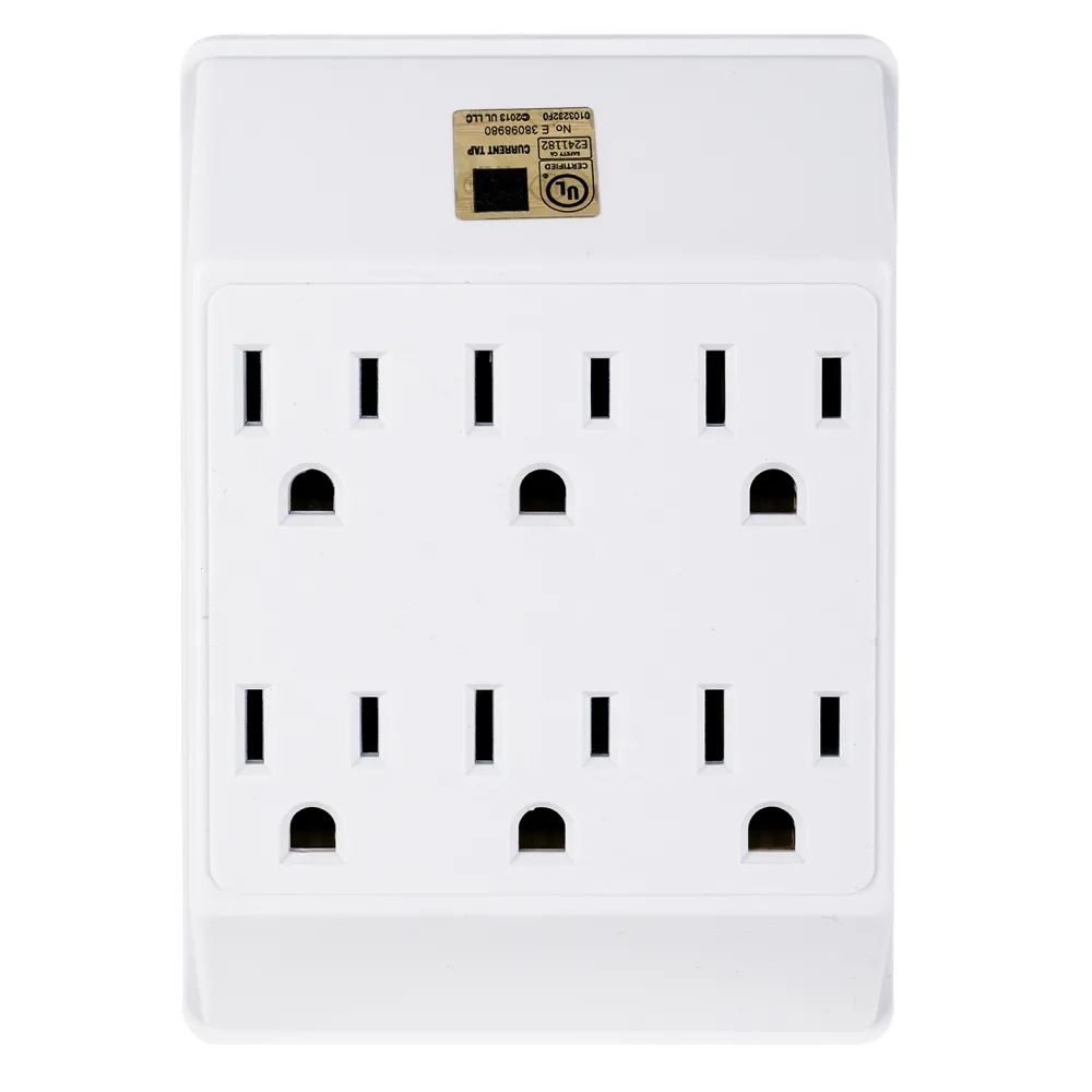 Clearance Christmas Forever POWER WALL TAP 6-OUTLET WHITE