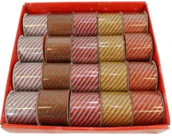 New Christmas Forever RIBBON DISPLAY 2.5″ X 3 YDS GLITTER 5/S