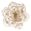 Clearance Christmas Forever ROSE HEAD CHAMPAGNE 8.5″ VELVET W/ GLITTER & CLIP