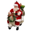 Outlet Christmas Forever SANTA SITTING 9″ RIDING VESPA 9RED/GREEN/GOLD