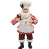 Outlet Christmas Forever SANTA STANDING 08″ BAKER HOLDING GINGERBREAD