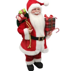 Online Christmas Forever SANTA STANDING 18″ RED/ WHITE W/GIFT BOX