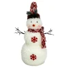 Best Christmas Forever SNOWMAN STANDING PLUSH NATURAL/WHITE 21.5″ W/ SCARF, HAT & TWIGS