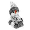 Christmas Forever SNOWMAN WHITE/GRAY 10.5″ FUR HAT & SCARF