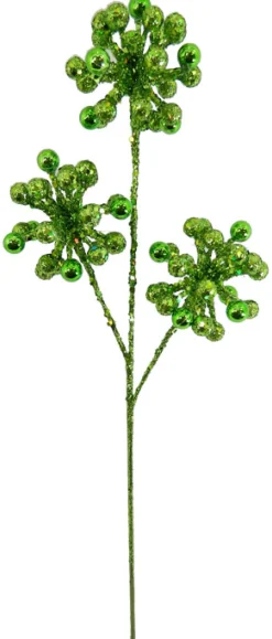 Best Christmas Forever SPRAY BALL BURST 19.5″ X 3″ CHARTREUSE GLITTER