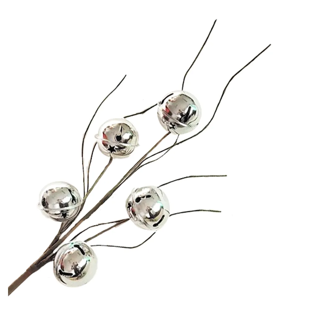 Best Christmas Forever SPRAY BELLS 21″ SHINY SILVER W/ TWIGS