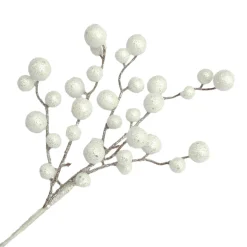 Hot Christmas Forever SPRAY BERRY 15″ WHITE 15″ W/ GLITTER