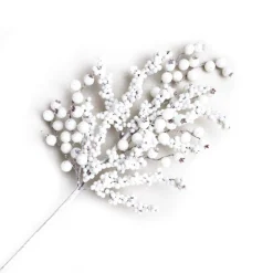 Best Christmas Forever SPRAY BERRY 24″ WHITE MIXED BERRY W/ GLTR